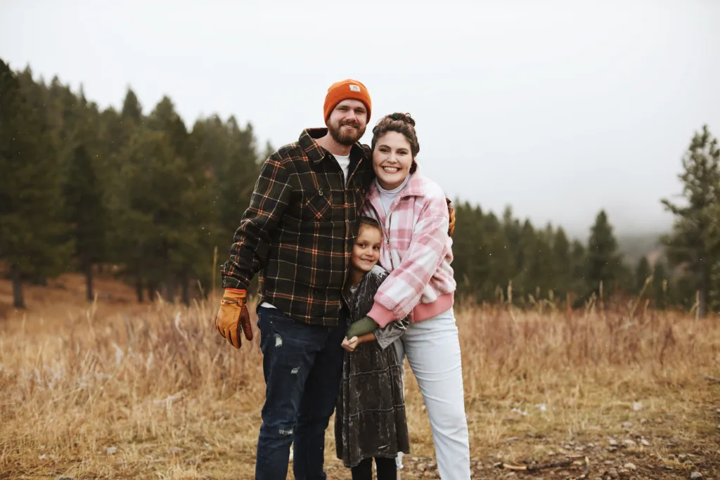 Bri Vande Pol with husband and daughter