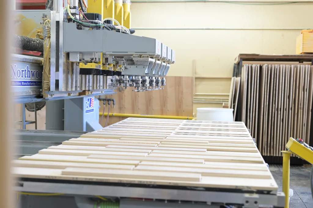 Blocks of wood prepared to be cut for magnum enterprises rubberband guns