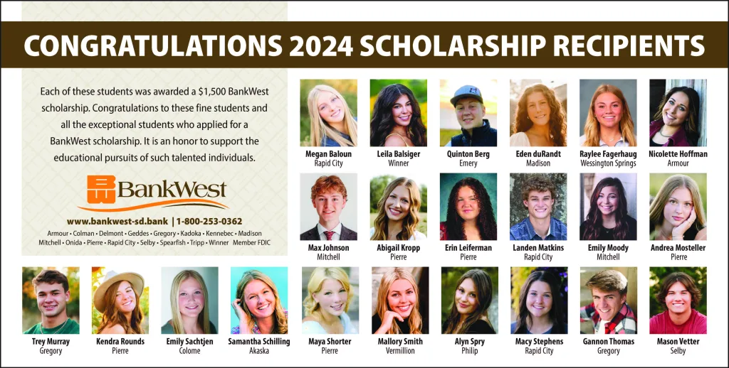 Photo collage of BankWest Scholarships recipients 2024-2025 school year.